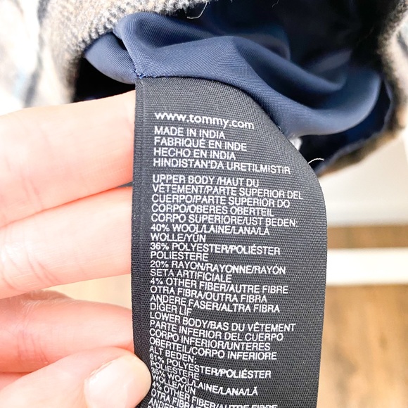 Tommy Hilfiger Wool Plaid Tartan Shift Tan Grey preppy dress - Picture 6 of 8